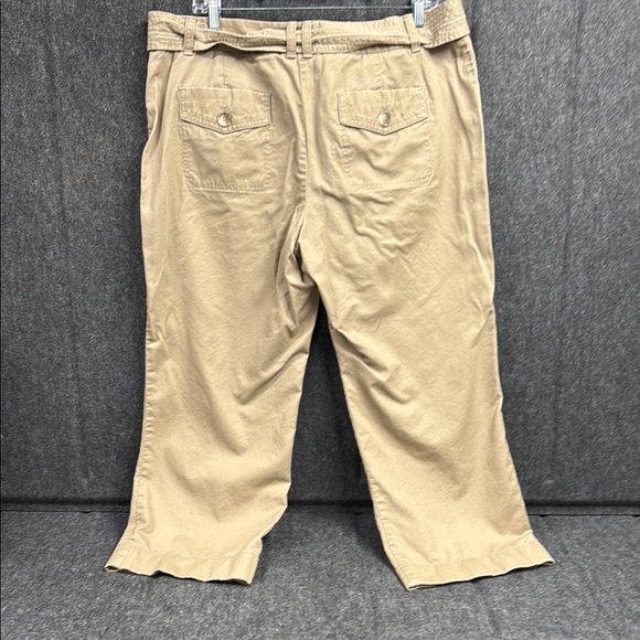 Ann Taylor Tan Chinos Cropped Wide Leg - Picture 3 of 6
